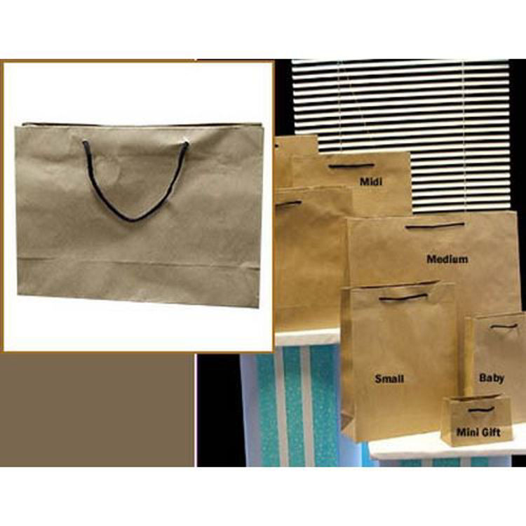 Picture of Deluxe Brown Kraft - Black Rope Handles - Small Btq