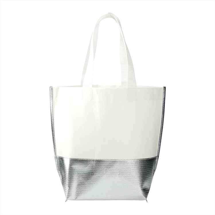 Picture of Large Laminated Metallic Bottom Tote