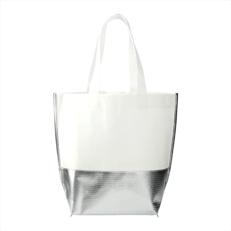 Picture of Large Laminated Metallic Bottom Tote