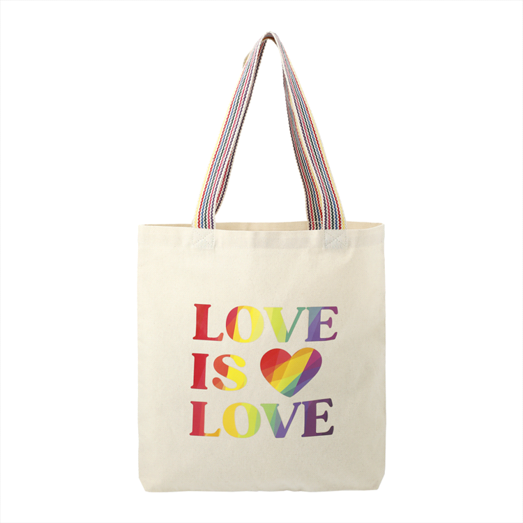 Picture of Rainbow Recycled 6oz Cotton Convention Tote