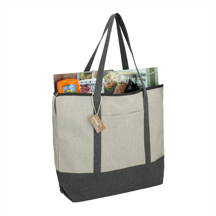 Picture of Repose 10oz Recycled Cotton Zippered Tote