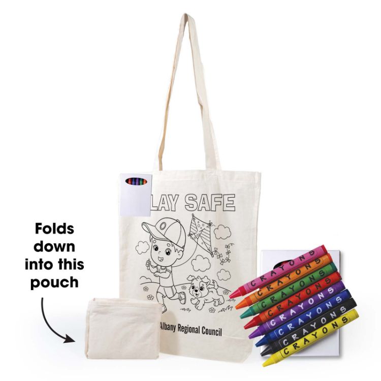 Picture of Get Crafty Folding Calico Bag and Crayons