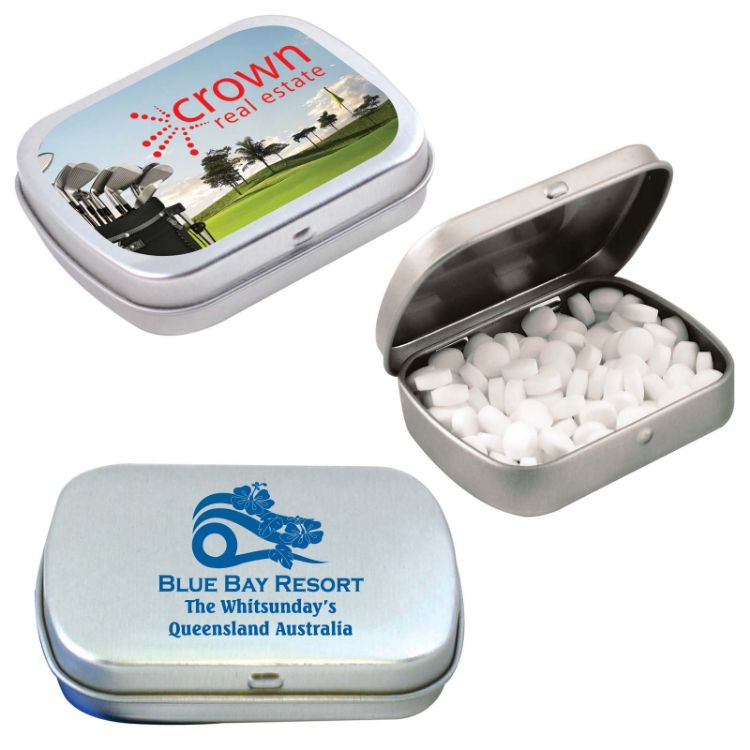 Picture of Sugar Free Breath Mints in Silver Tin