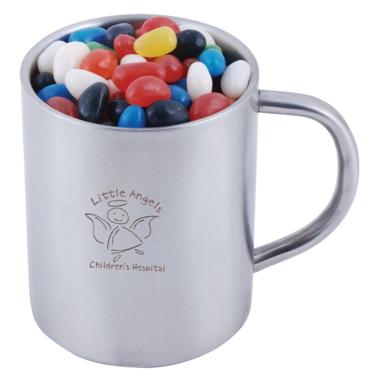 Picture of Assorted Colour Mini Jelly Beans in Java Mug 
