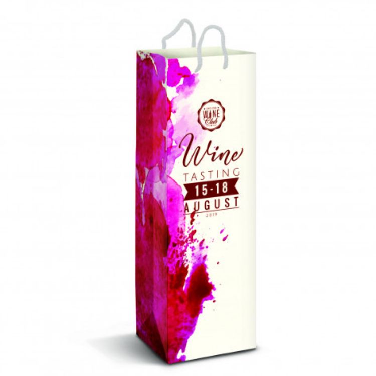 Picture of Laminated Paper Wine Bag - Full Colour