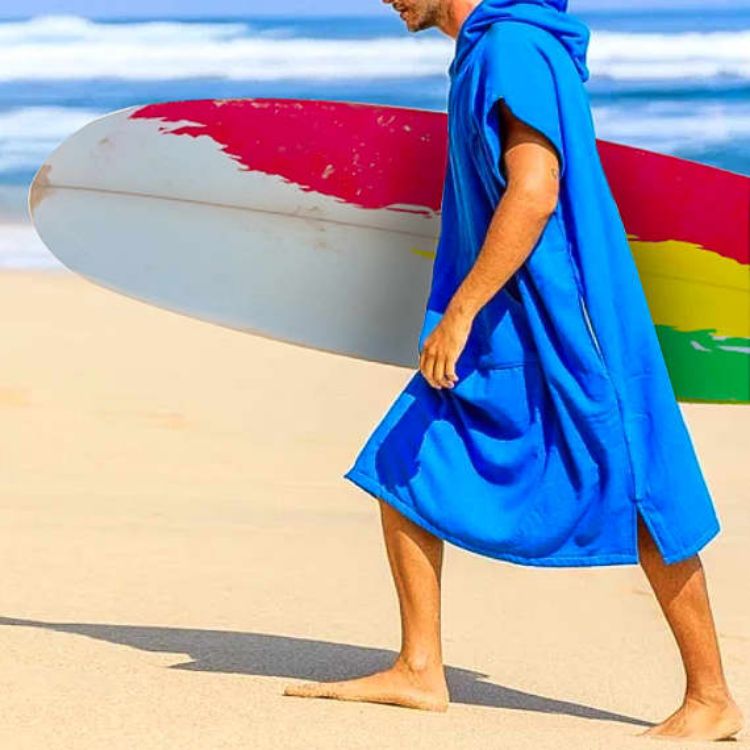 Picture of 100%Cotton Sublimation Hoody Towel Surf Poncho