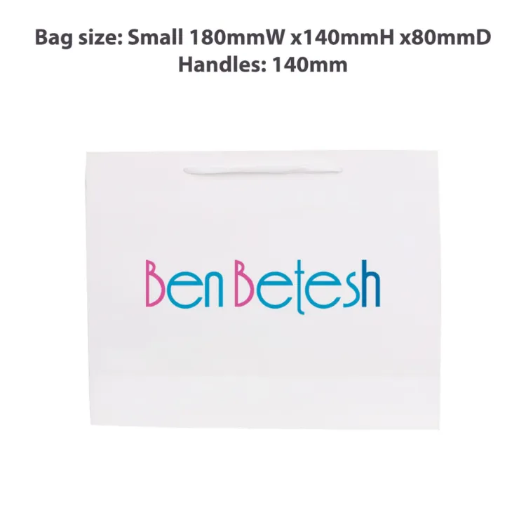 Picture of Small Crosswise Paper Bag with Rope Handle(180 x 140 x 80mm)